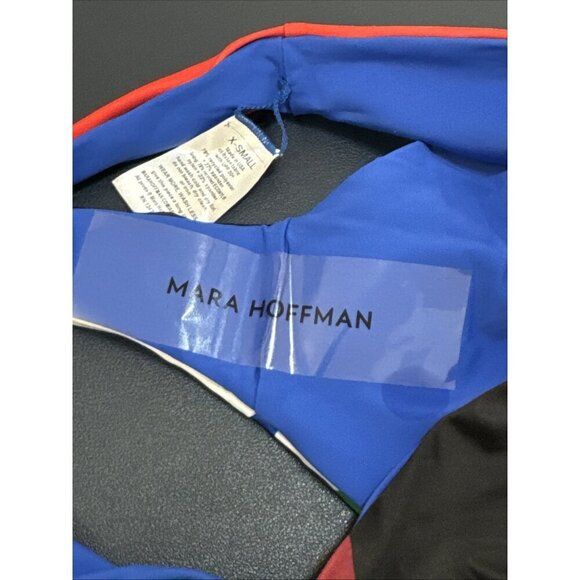 Mara Hoffman XS ZOA Crimson Colorblock Swim Bottom UPF 50+ Red‎ Multi NWT 9292 - Picture 7 of 15